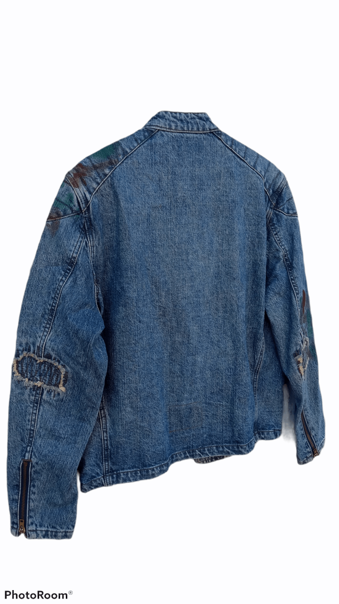 Japanese Brand × PPFM × Vintage 🔥🔥PPFM Patchwork Distressed Denim Rider Jacket Size US M / EU 48-50 / 2 - 17 Thumbnail