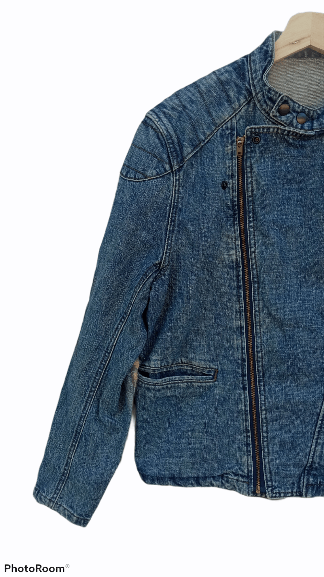 Japanese Brand × PPFM × Vintage 🔥🔥PPFM Patchwork Distressed Denim Rider Jacket Size US M / EU 48-50 / 2 - 6 Thumbnail