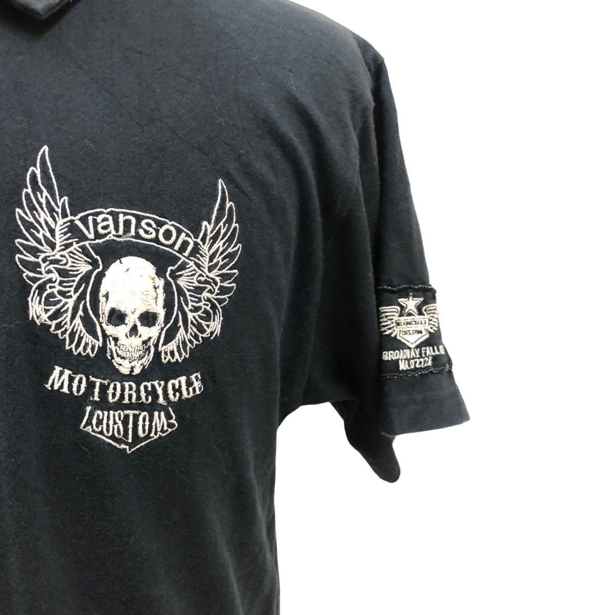 Vanson Leathers Vanson Motorcycle Polo Shirt Big Embroidered Logo Size US L / EU 52-54 / 3 - 4 Thumbnail