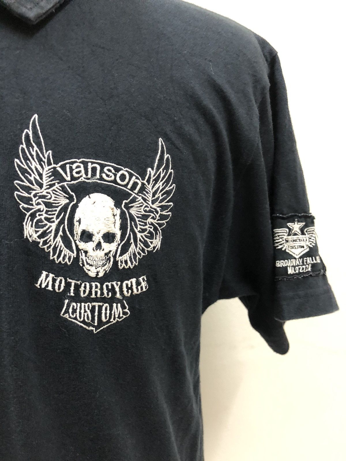 Vanson Leathers Vanson Motorcycle Polo Shirt Big Embroidered Logo Size US L / EU 52-54 / 3 - 7 Thumbnail