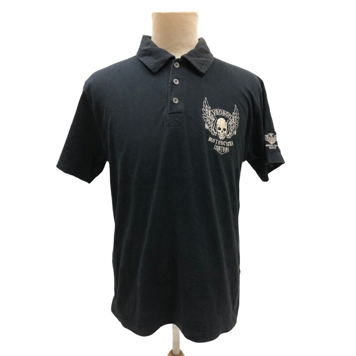 Vanson Leathers Vanson Motorcycle Polo Shirt Big Embroidered Logo Size US L / EU 52-54 / 3 - 2 Thumbnail