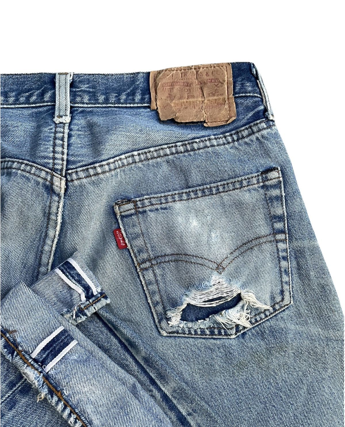 Levi's Vintage Levis 501e Redline 1983 USA Aging Distressed Size US 31 - 9 Thumbnail