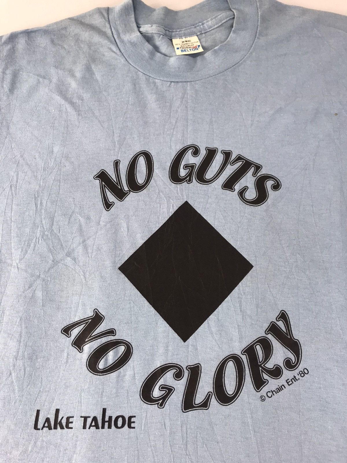Vintage Vintage 70s 80s ©1980 Belton No Guts No Glory Lake Tahoe Tee Size US M / EU 48-50 / 2 - 3 Thumbnail
