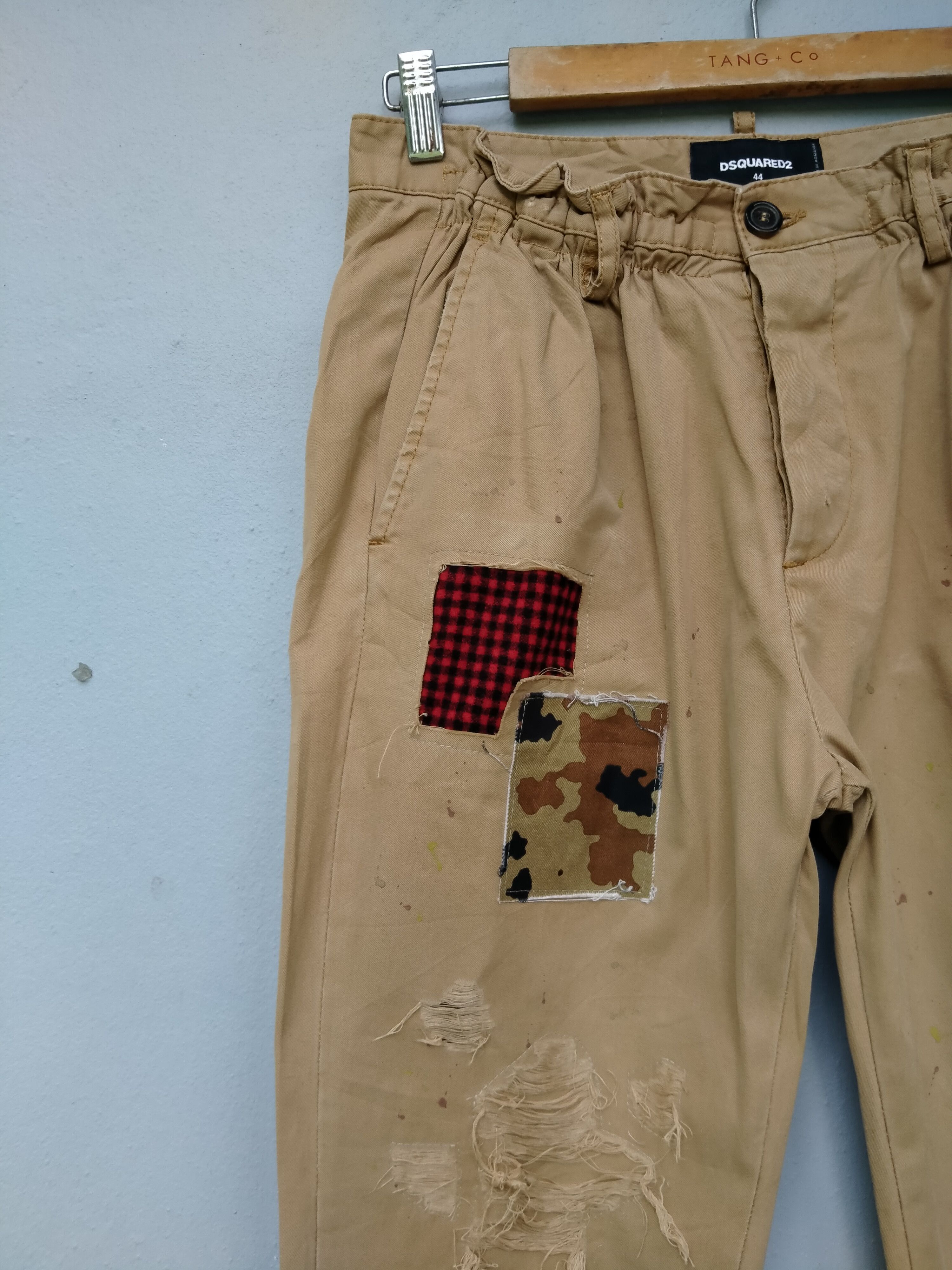 Dsquared2 RARE Distressed PatchWork DSQUARED2 Paint splatter Chinos Size US 30 / EU 46 - 5 Thumbnail