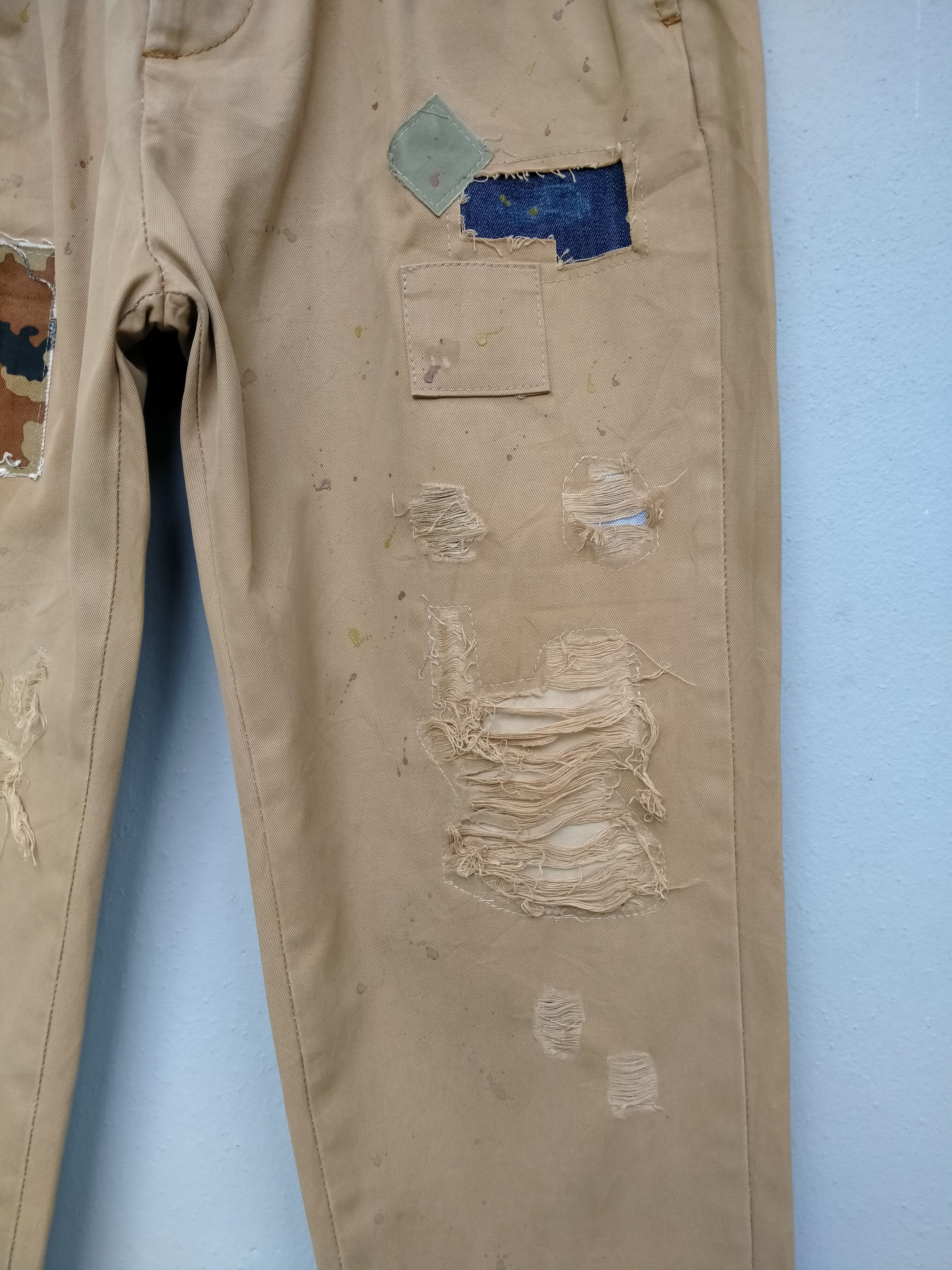 Dsquared2 RARE Distressed PatchWork DSQUARED2 Paint splatter Chinos Size US 30 / EU 46 - 9 Thumbnail
