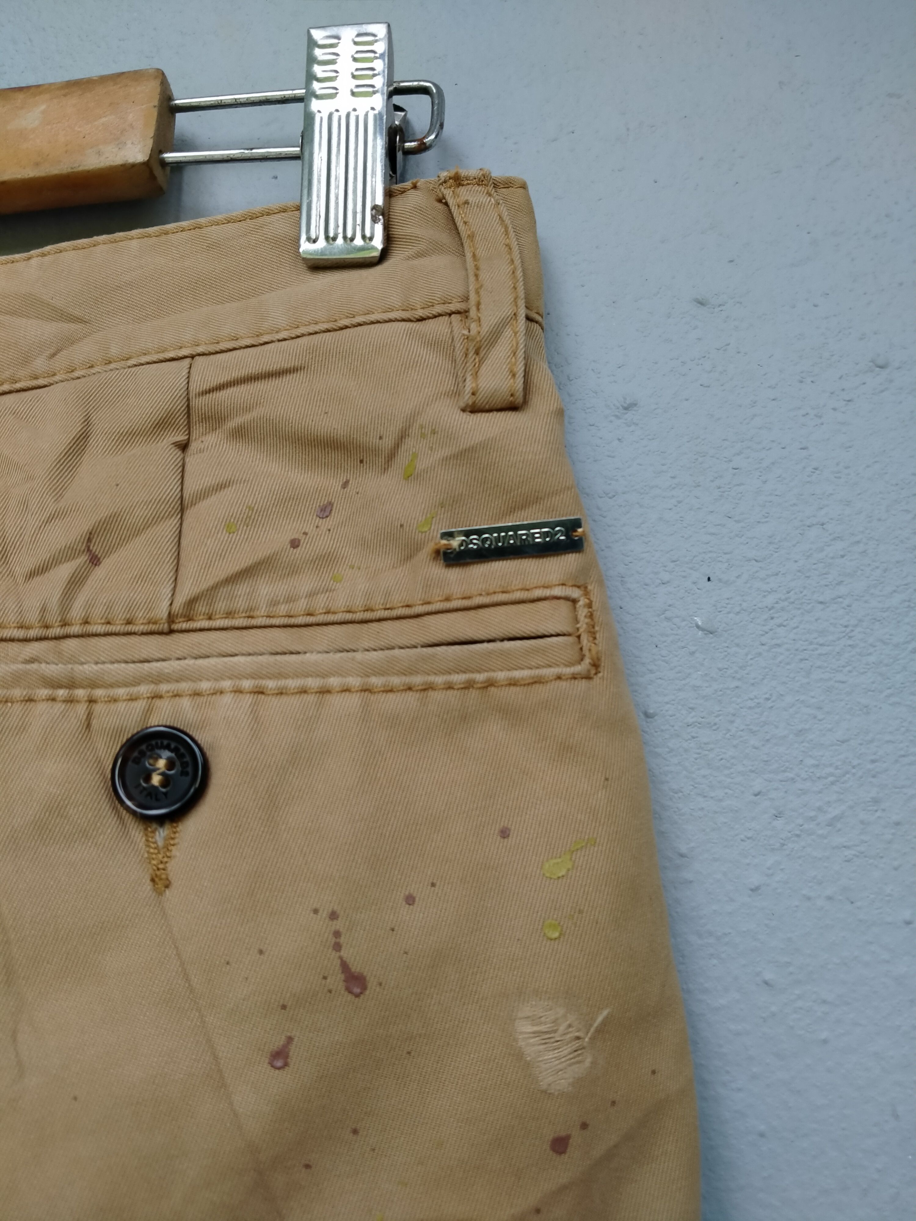 Dsquared2 RARE Distressed PatchWork DSQUARED2 Paint splatter Chinos Size US 30 / EU 46 - 14 Thumbnail