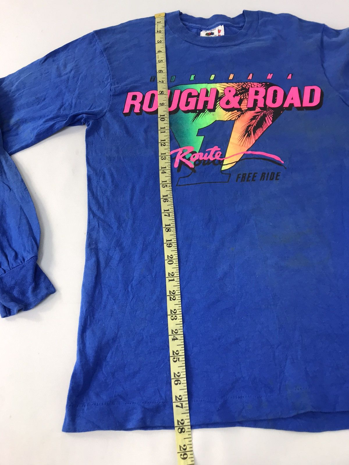 Vintage 80s 90s Yokohama Rough & Road Route 1 Free Ride Tee Size US M / EU 48-50 / 2 - 9 Thumbnail