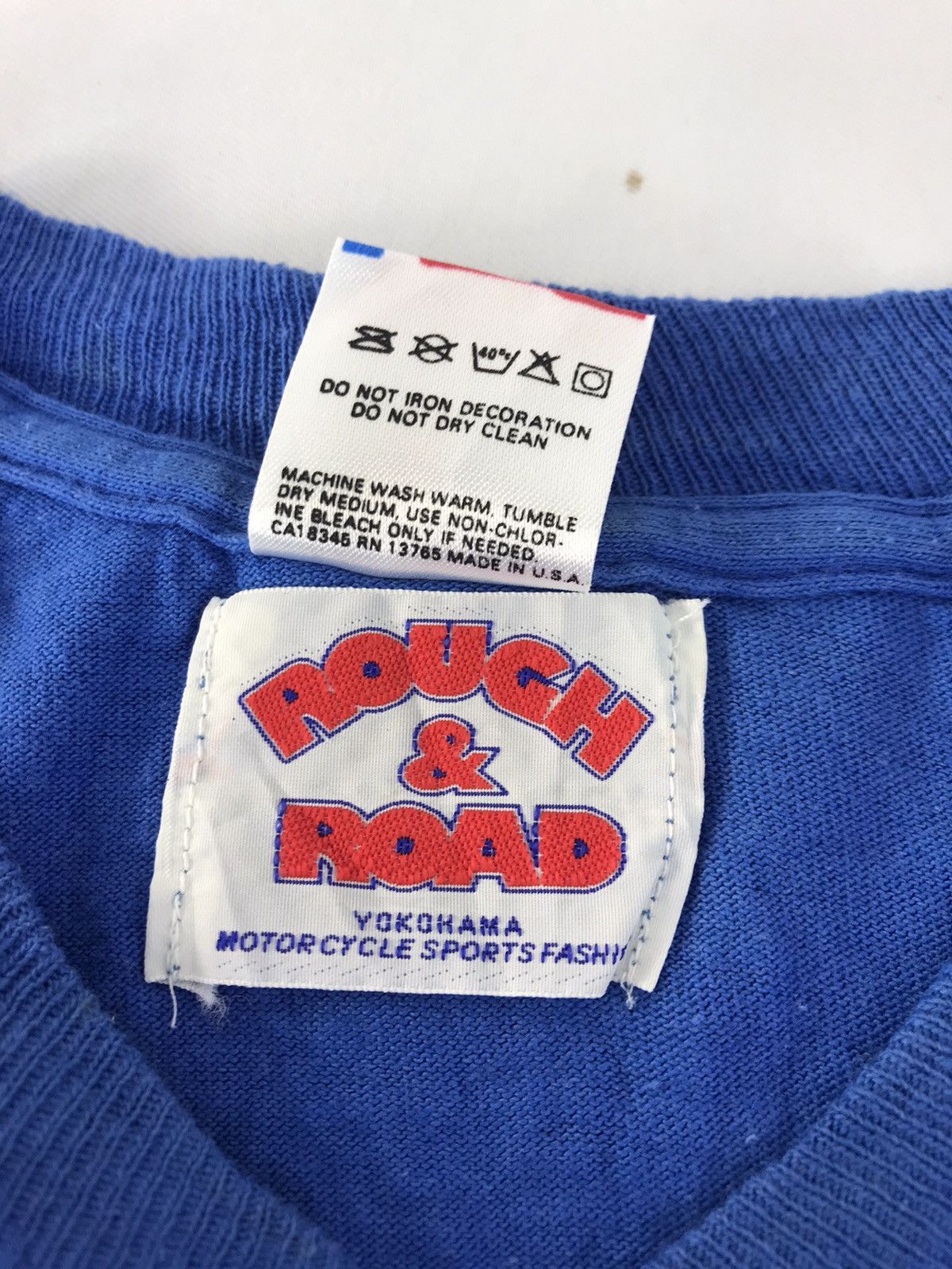 Vintage 80s 90s Yokohama Rough & Road Route 1 Free Ride Tee Size US M / EU 48-50 / 2 - 6 Thumbnail