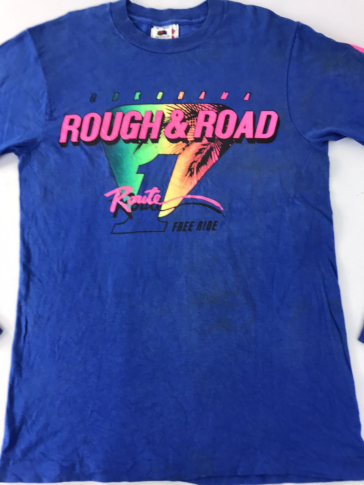 Vintage 80s 90s Yokohama Rough & Road Route 1 Free Ride Tee Size US M / EU 48-50 / 2 - 2 Thumbnail