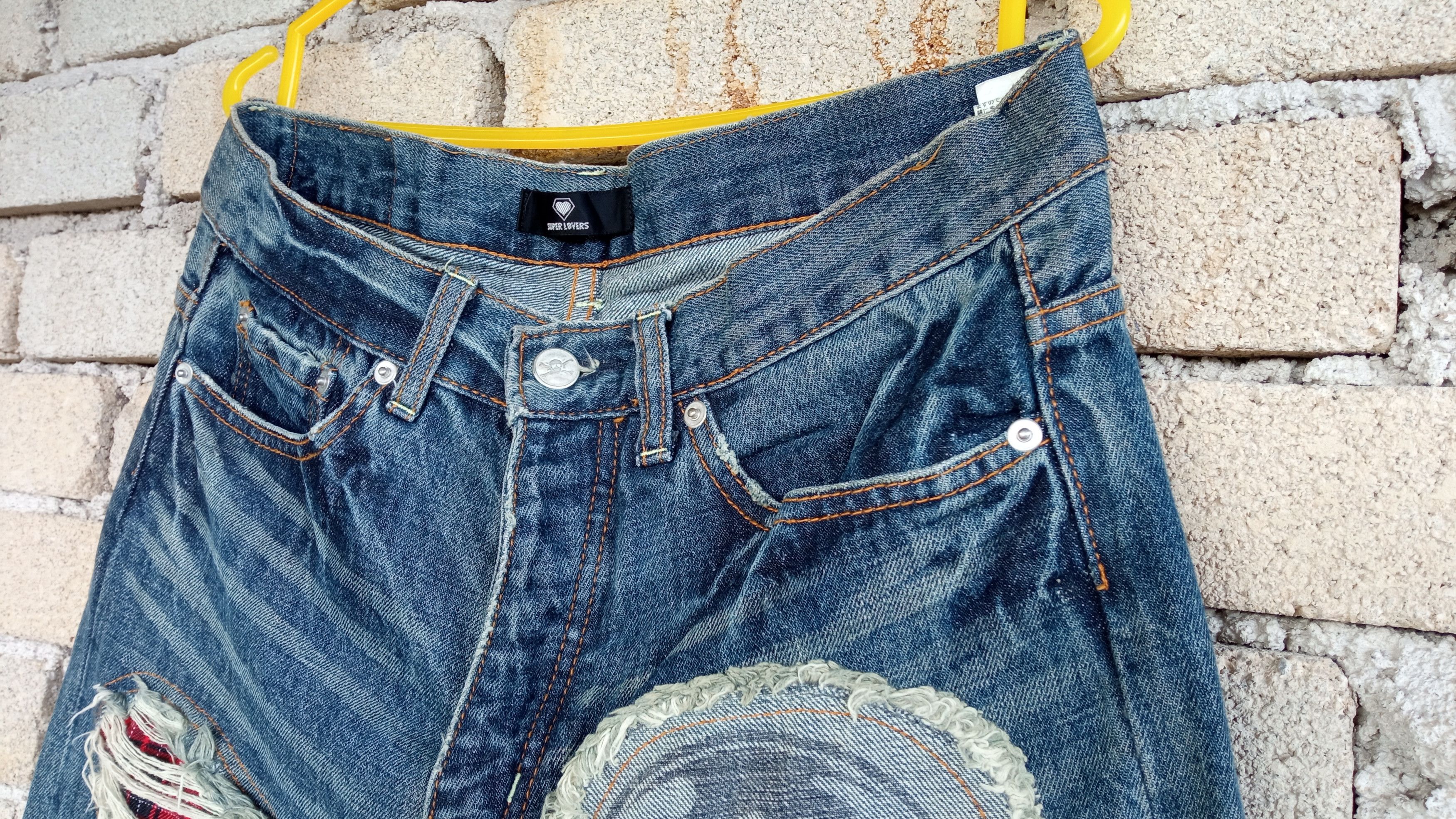 Japanese Brand 🔥🔥Superlovers Lovers Rock Punk Anarchy Distressed Jeans Size US 31 - 7 Thumbnail