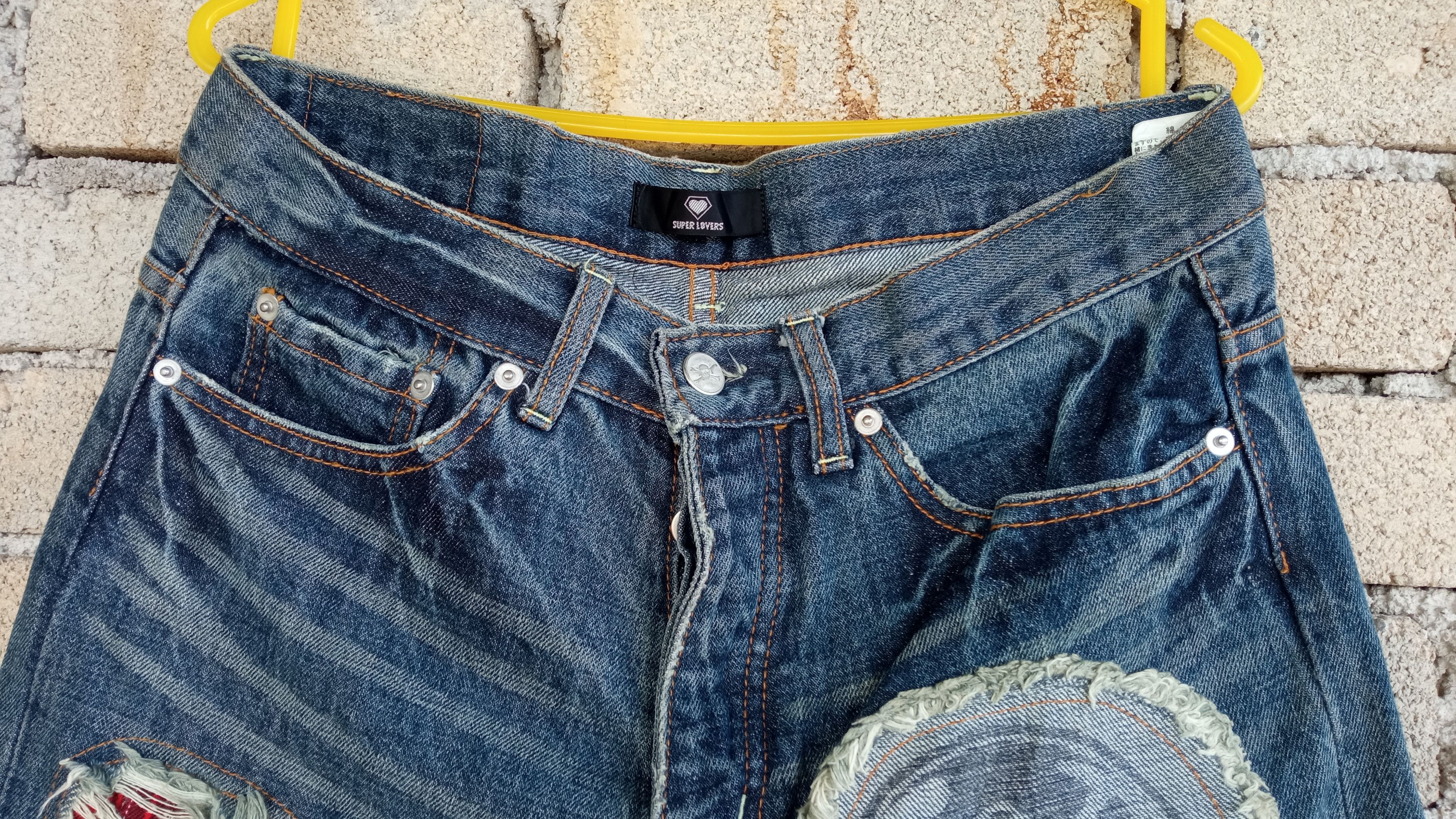 Japanese Brand 🔥🔥Superlovers Lovers Rock Punk Anarchy Distressed Jeans Size US 31 - 9 Thumbnail