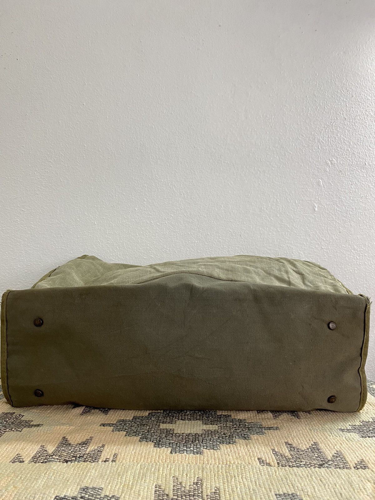 Japanese Brand Yves Andrieux Military Fabric Dirty Distressed Tote Size ONE SIZE - 7 Thumbnail