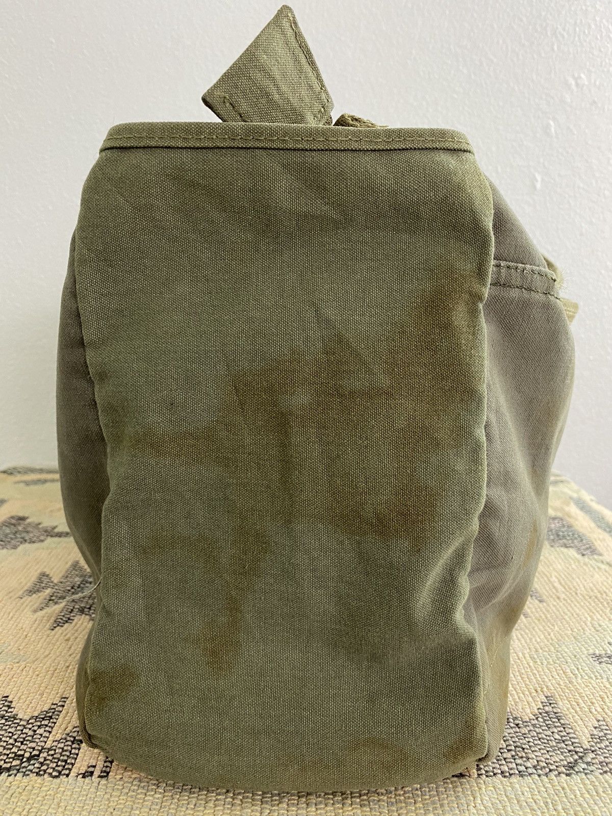 Japanese Brand Yves Andrieux Military Fabric Dirty Distressed Tote Size ONE SIZE - 8 Thumbnail