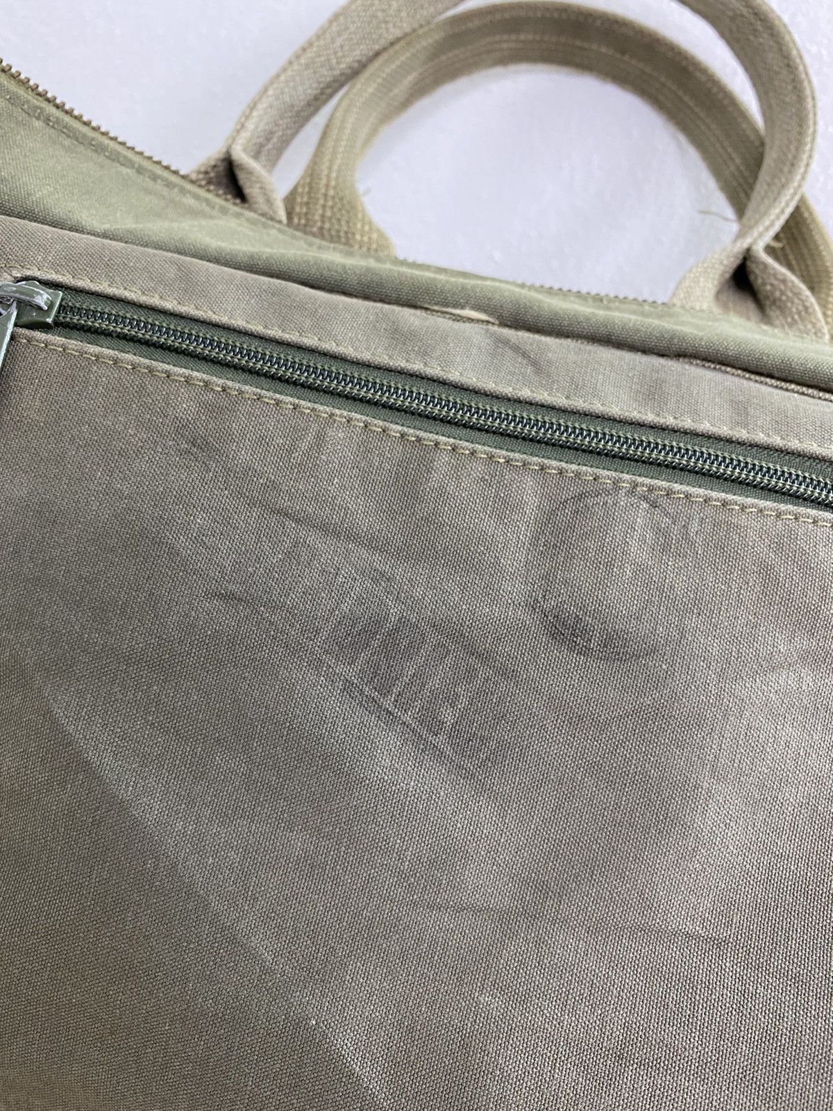 Japanese Brand Yves Andrieux Military Fabric Dirty Distressed Tote Size ONE SIZE - 21 Thumbnail