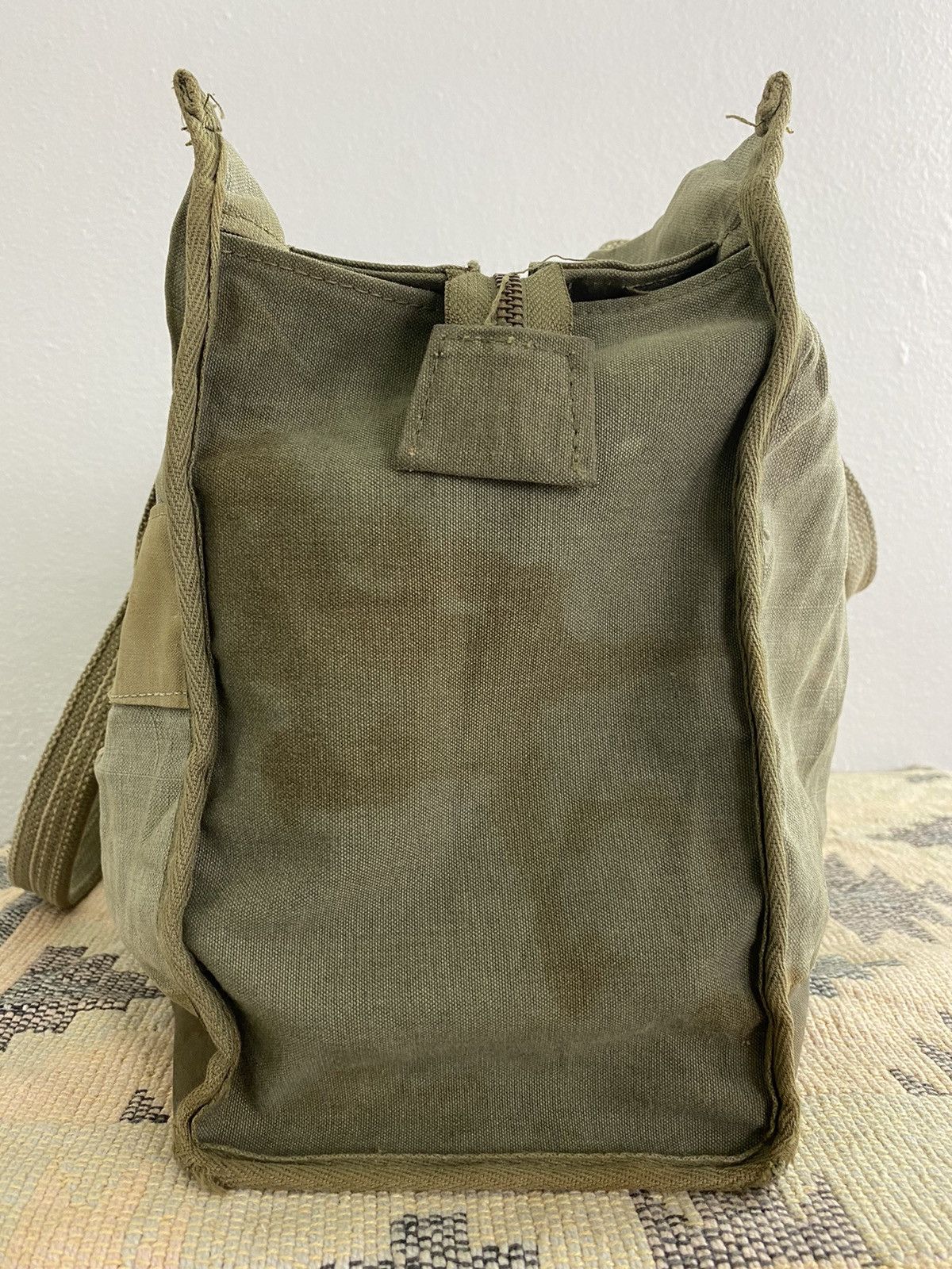 Japanese Brand Yves Andrieux Military Fabric Dirty Distressed Tote Size ONE SIZE - 5 Thumbnail