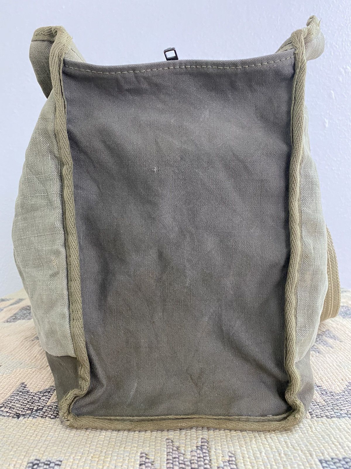 Japanese Brand Yves Andrieux Military Fabric Dirty Distressed Tote Size ONE SIZE - 6 Thumbnail