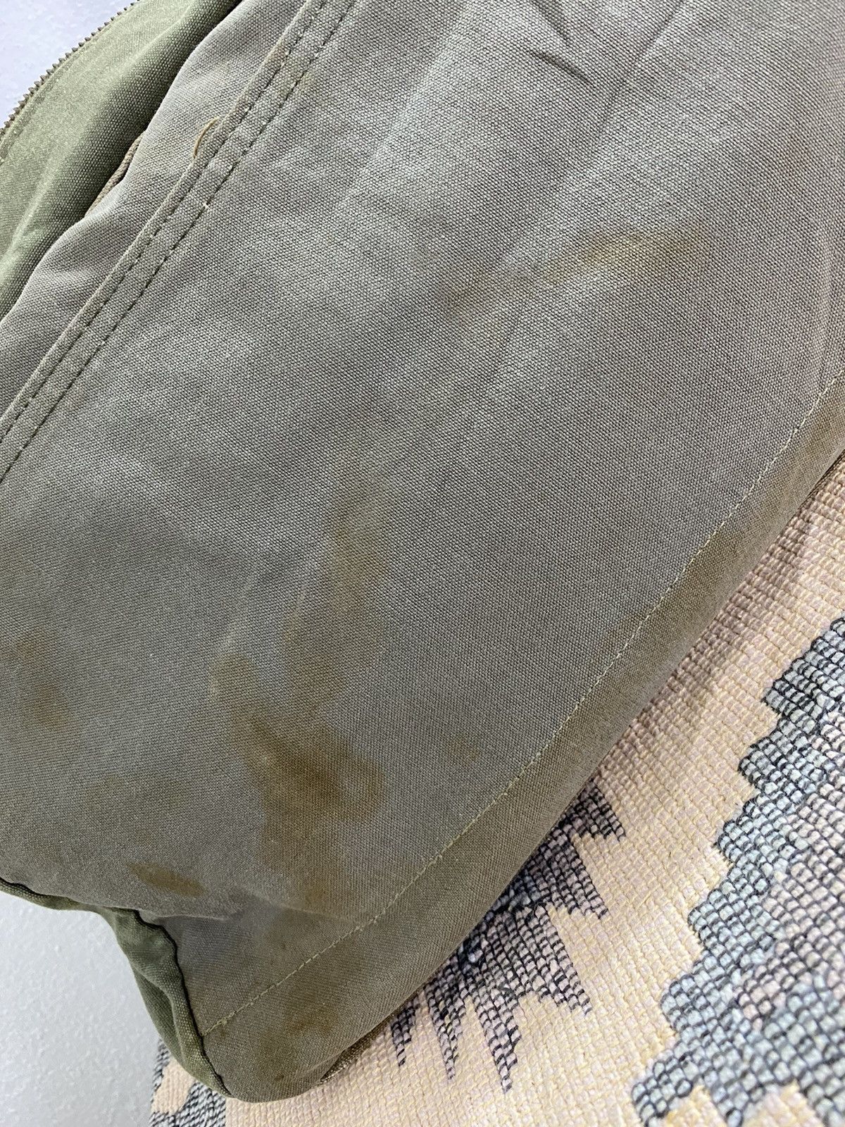Japanese Brand Yves Andrieux Military Fabric Dirty Distressed Tote Size ONE SIZE - 22 Thumbnail