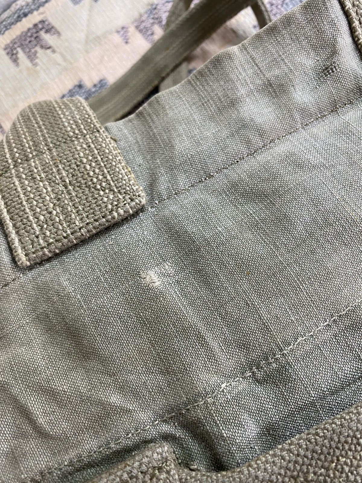 Japanese Brand Yves Andrieux Military Fabric Dirty Distressed Tote Size ONE SIZE - 17 Thumbnail