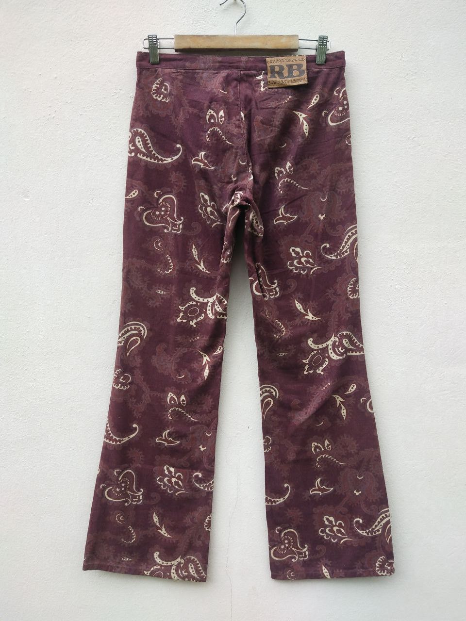 Tornado Mart Vintage RoseBud Paisley Hippie Flare Bootcut Trouser Pant Size US 30 / EU 46 - 3 Thumbnail