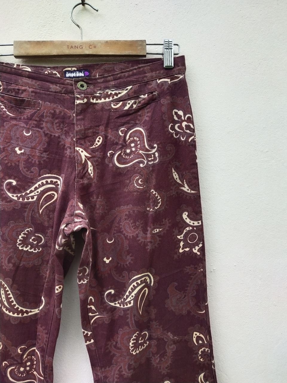 Tornado Mart Vintage RoseBud Paisley Hippie Flare Bootcut Trouser Pant Size US 30 / EU 46 - 8 Thumbnail