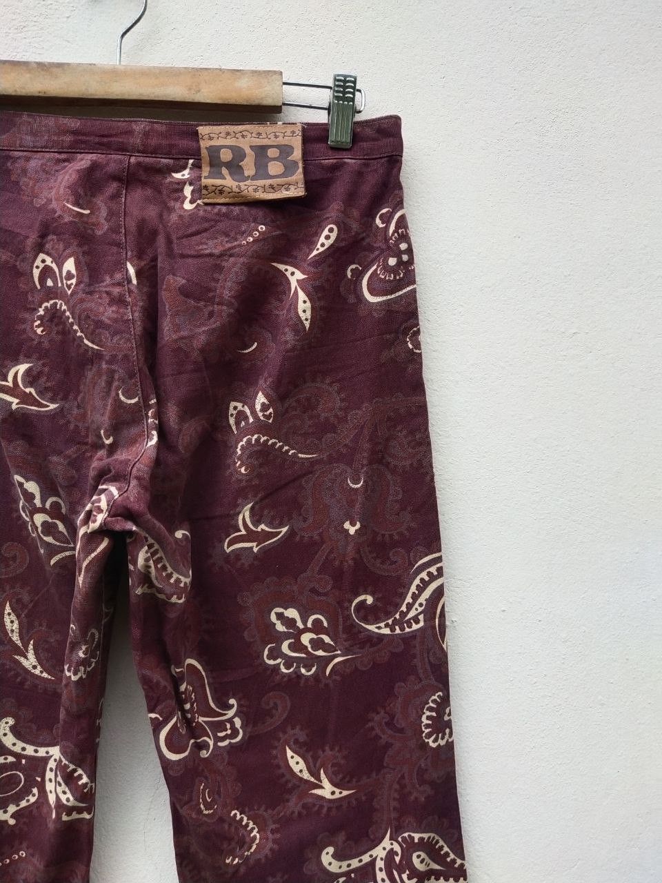 Tornado Mart Vintage RoseBud Paisley Hippie Flare Bootcut Trouser Pant Size US 30 / EU 46 - 15 Thumbnail
