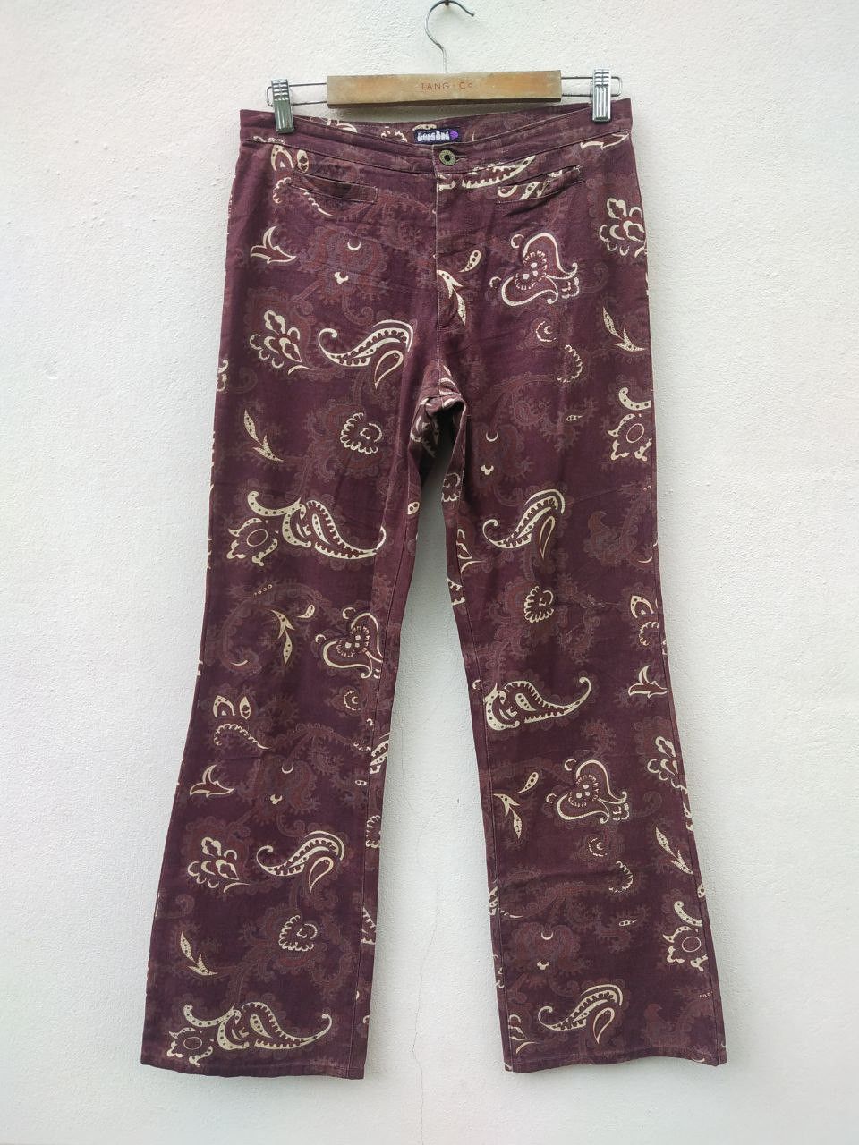 Tornado Mart Vintage RoseBud Paisley Hippie Flare Bootcut Trouser Pant Size US 30 / EU 46 - 2 Thumbnail