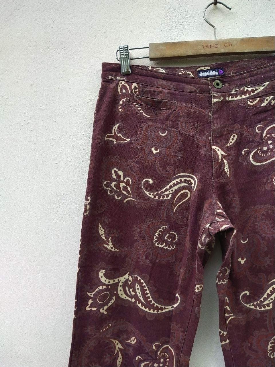 Tornado Mart Vintage RoseBud Paisley Hippie Flare Bootcut Trouser Pant Size US 30 / EU 46 - 5 Thumbnail