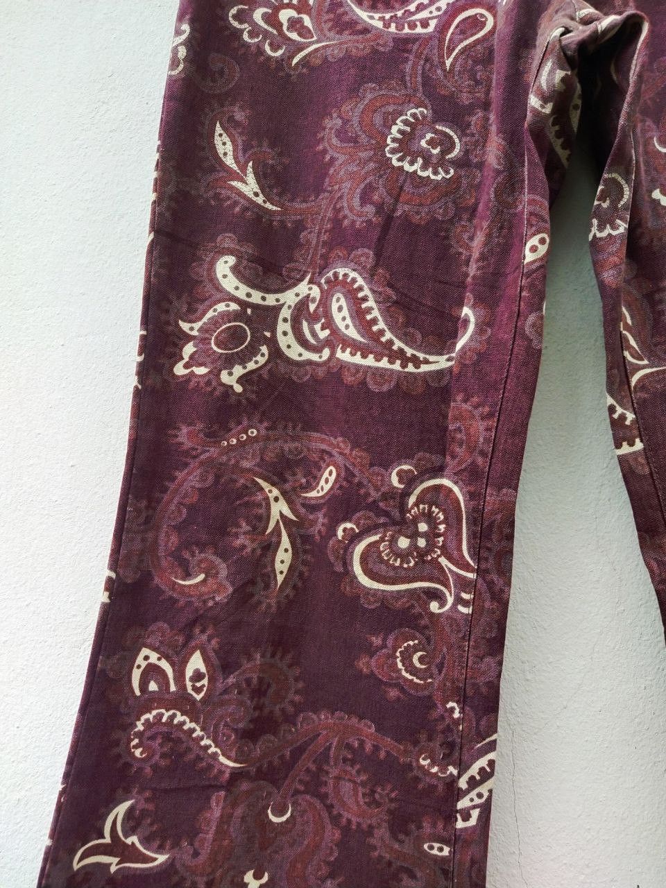 Tornado Mart Vintage RoseBud Paisley Hippie Flare Bootcut Trouser Pant Size US 30 / EU 46 - 6 Thumbnail