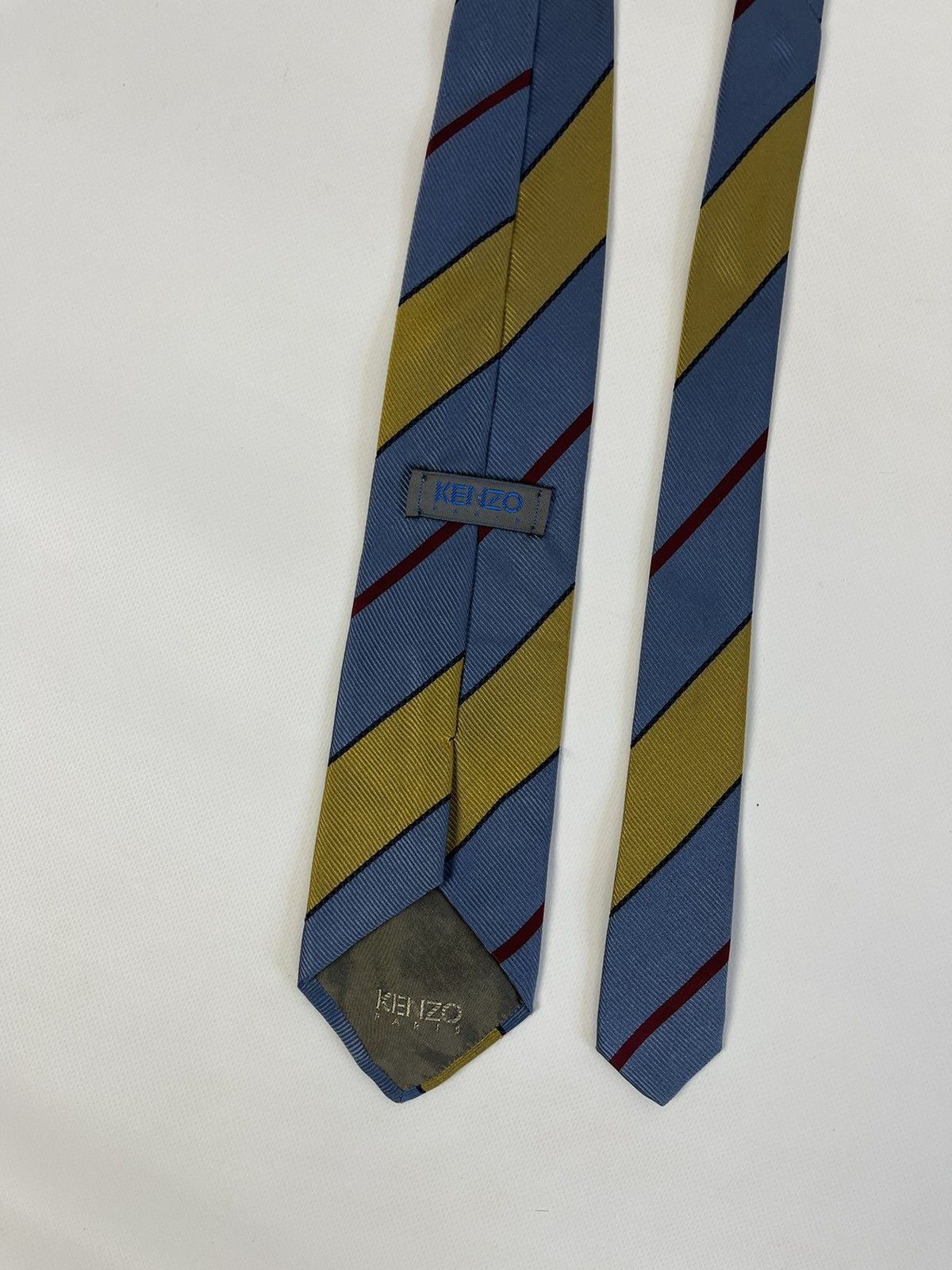 Kenzo Kenzo Paris vintage striped multicolour 100% silk tie Size ONE SIZE - 3 Thumbnail