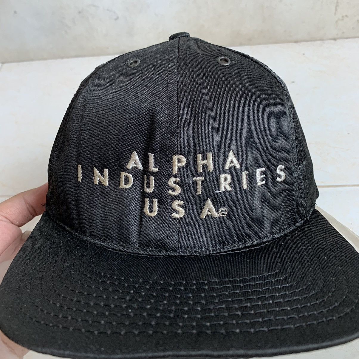 Alpha Industries × Vintage Vintage‼️Alpha Industries Made In Usa Snapback Cap Hat Size ONE SIZE - 3 Thumbnail