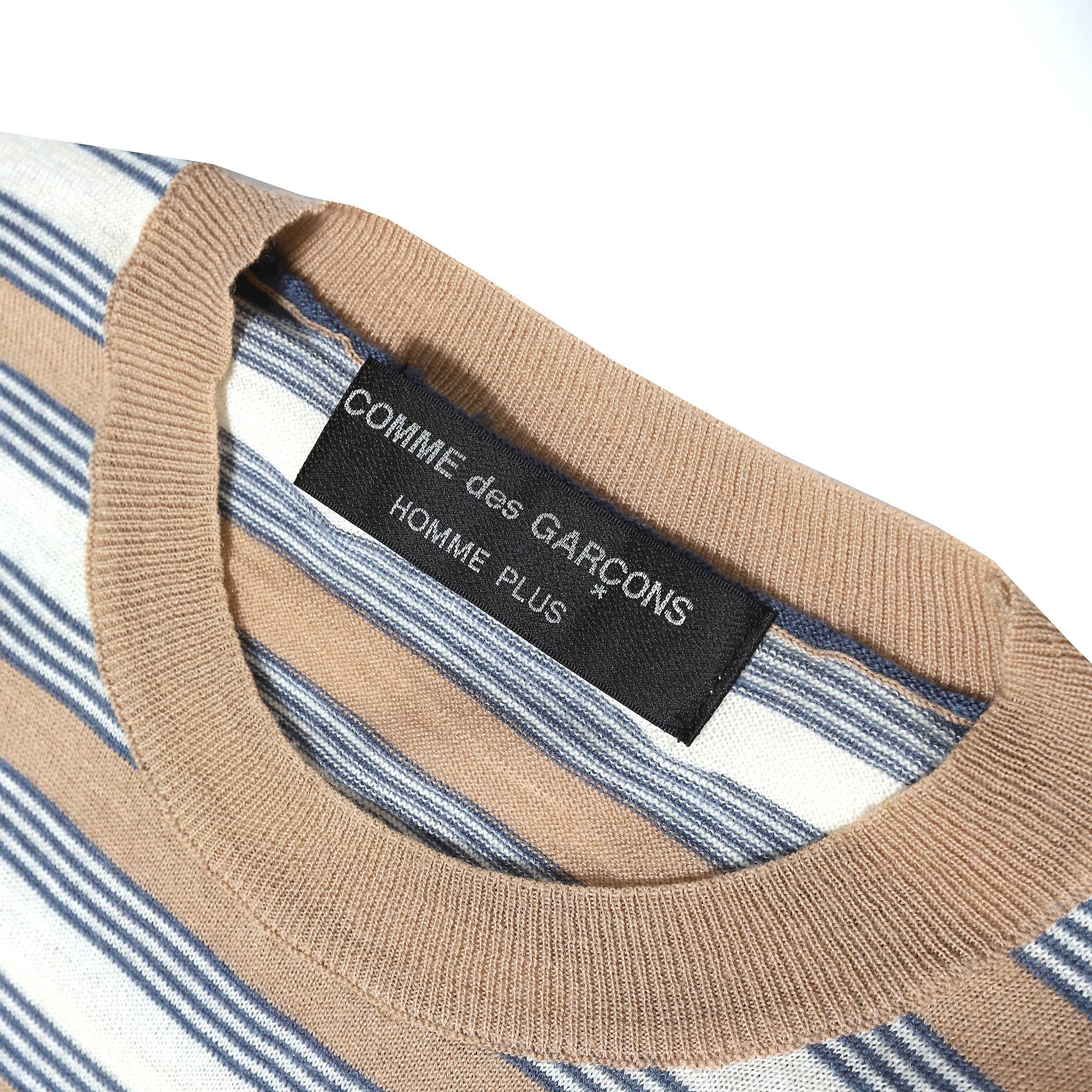 Comme des Garcons Homme Plus AD01 Fine Knit Floral Striped Longsleeve Size US M / EU 48-50 / 2 - 3 Thumbnail