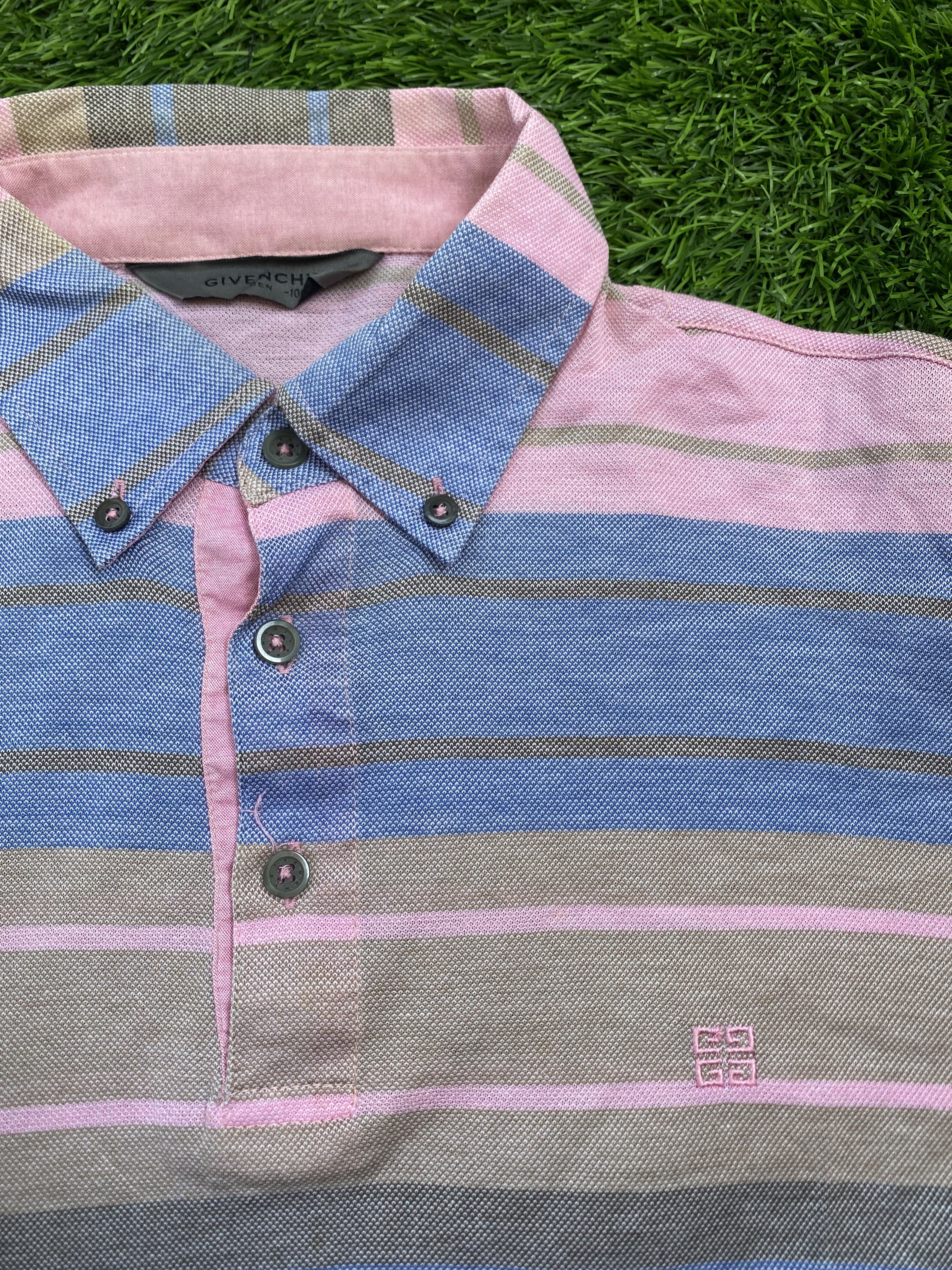 Givenchy × Vintage Vintage Givenchy Stripped Polo Shirt Size US M / EU 48-50 / 2 - 2 Thumbnail