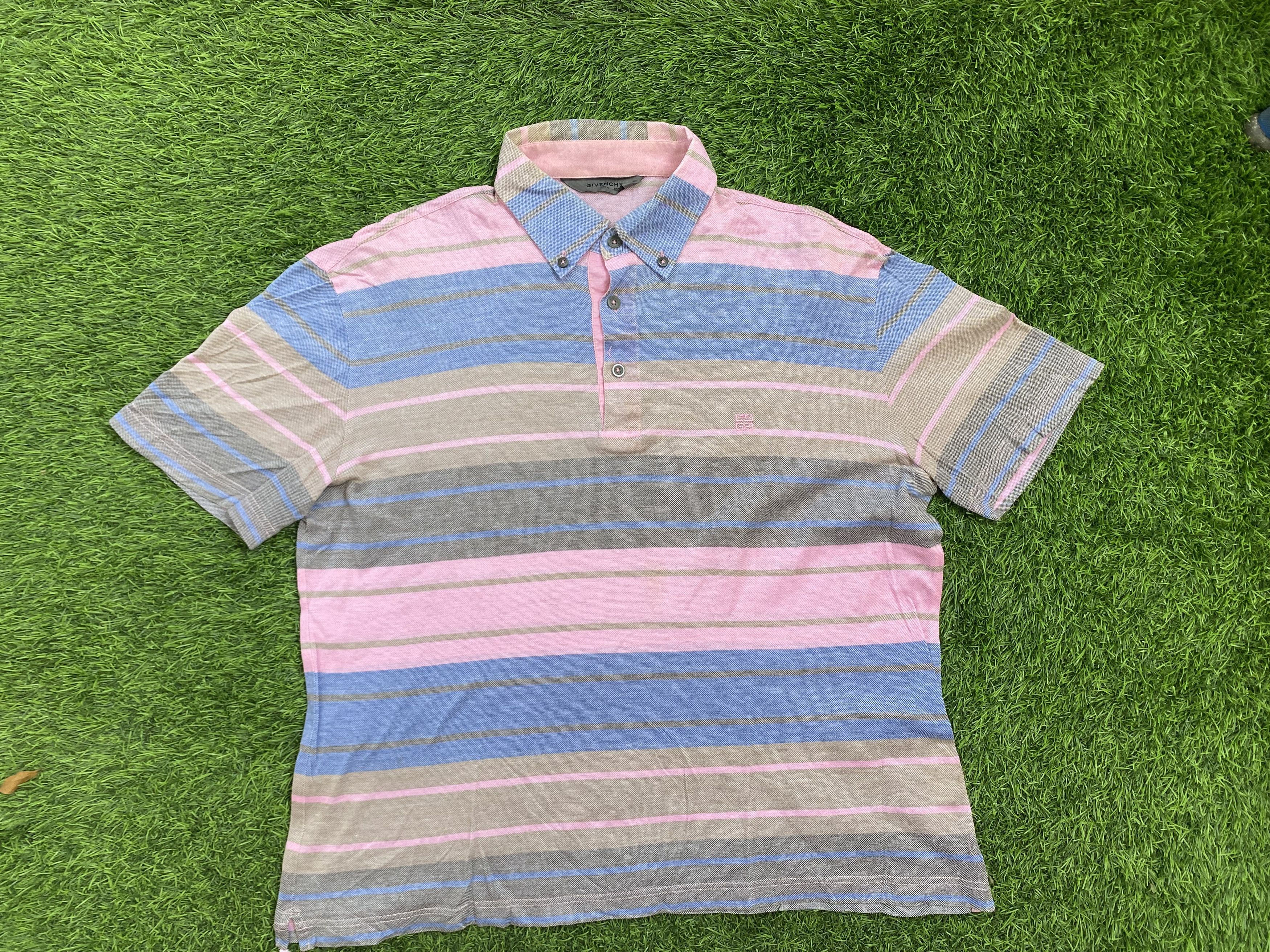 Givenchy × Vintage Vintage Givenchy Stripped Polo Shirt Size US M / EU 48-50 / 2 - 1 Thumbnail