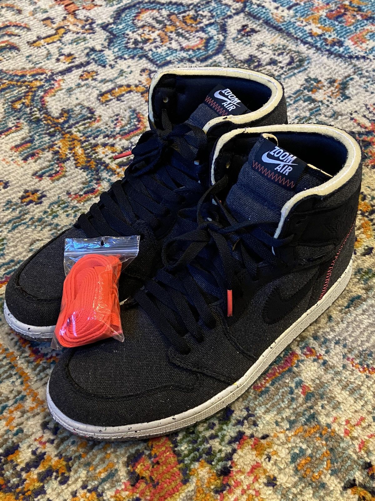 image of Jordan Nike Air Jordan 1 Retro High Zoom ‘Crater’ Shoes in Grey, Men's (Size 10)