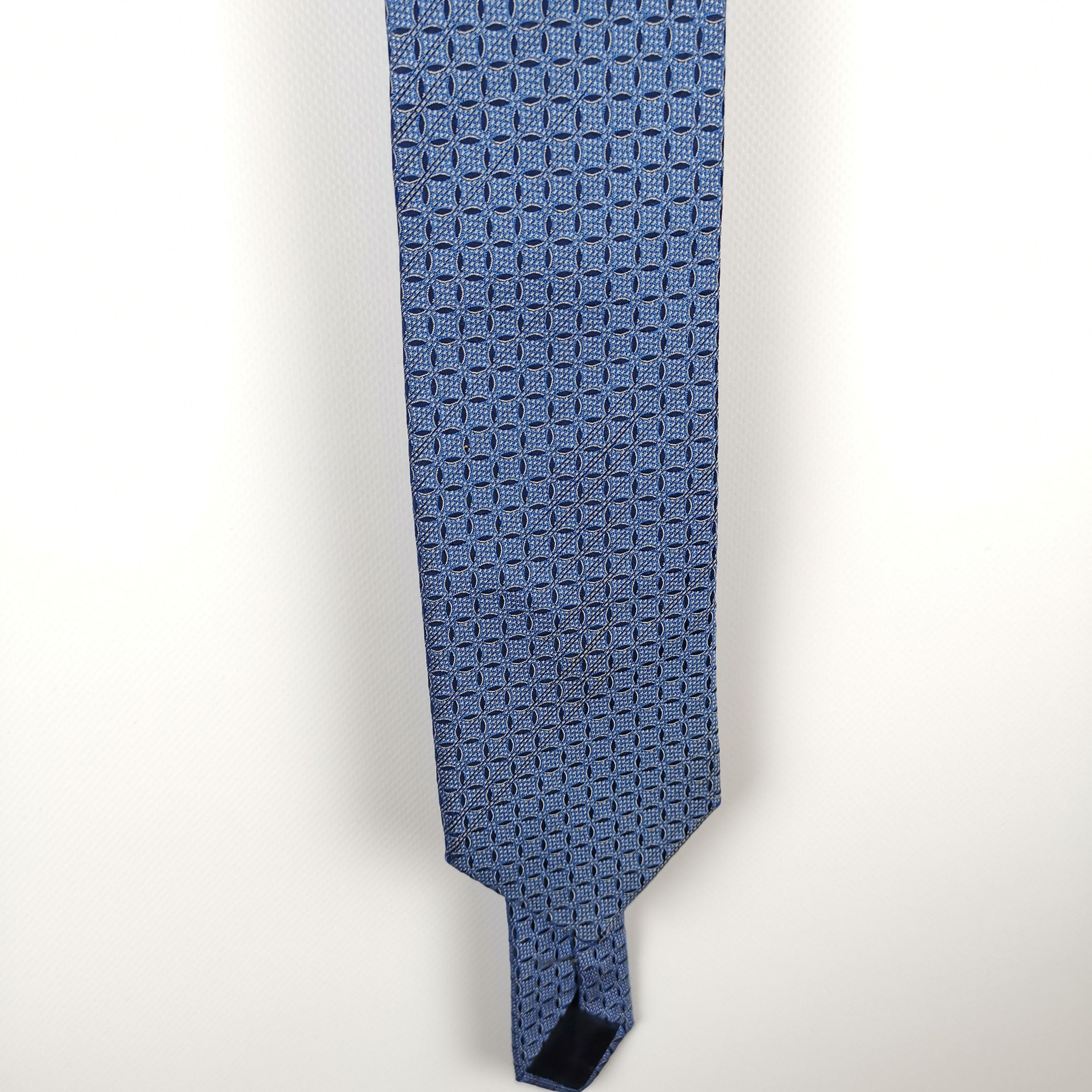Lanvin Lanvin Geometric blue silk tie Size ONE SIZE - 1 Thumbnail