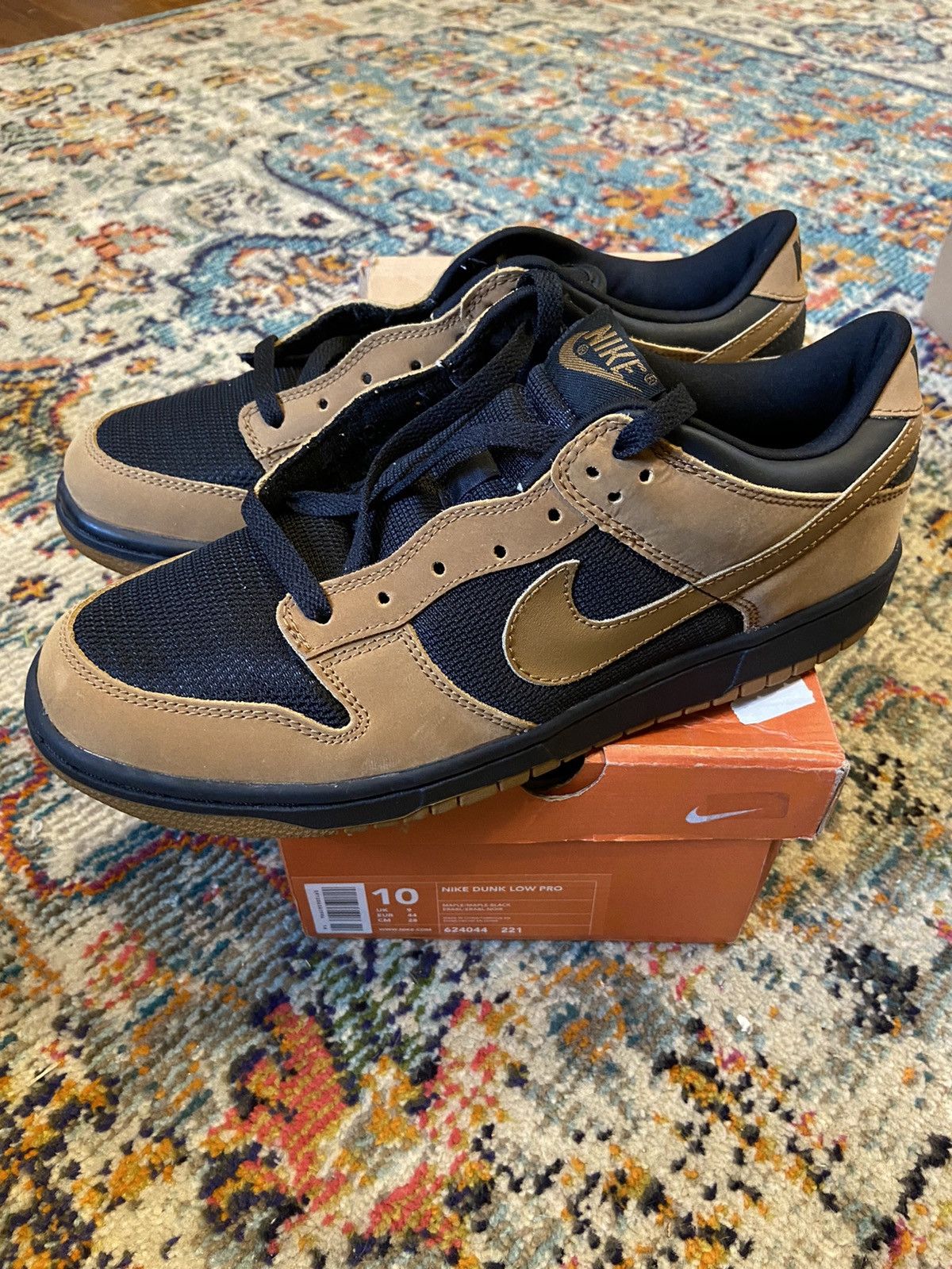 Nike × Vintage RARE***Nike Dunk Low Pro Maple 2003 DS Size US 10 / EU 43 - 1 Thumbnail