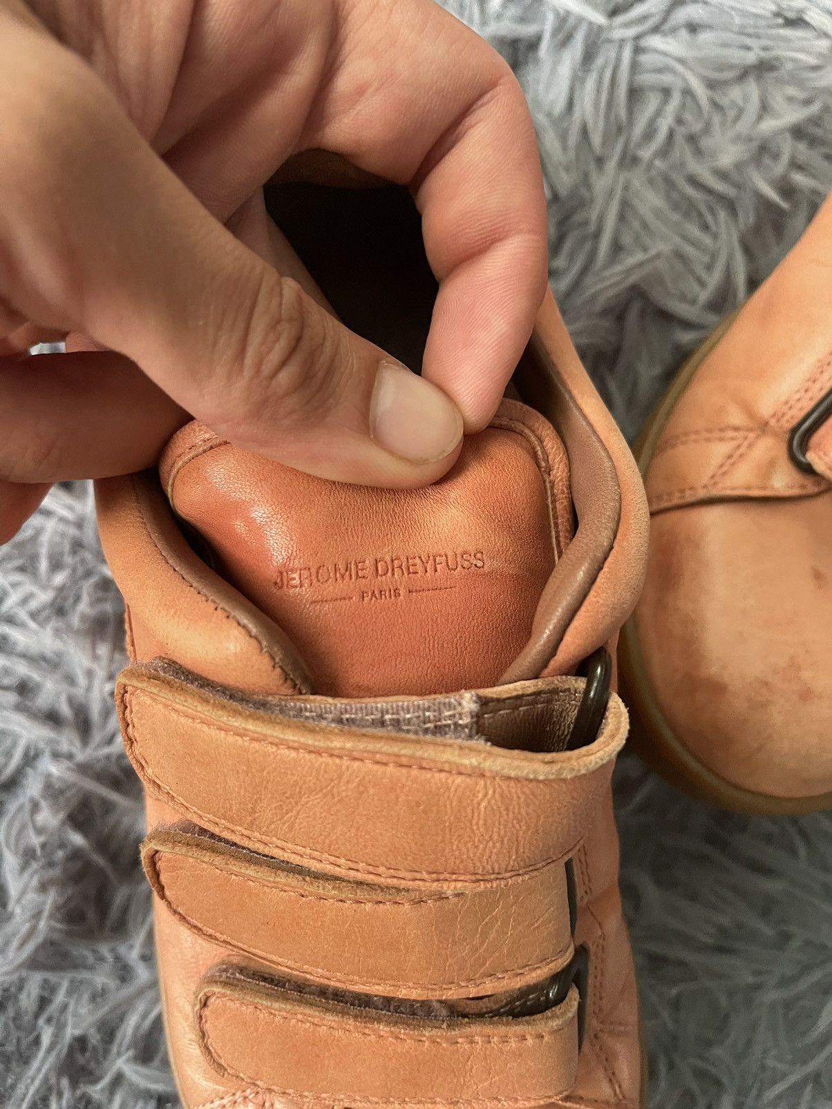 Jerome Dreyfuss 🍑 Jerome Dreyfuss luxury full leather peach sneakers Size US 5 / IT 35 - 7 Thumbnail