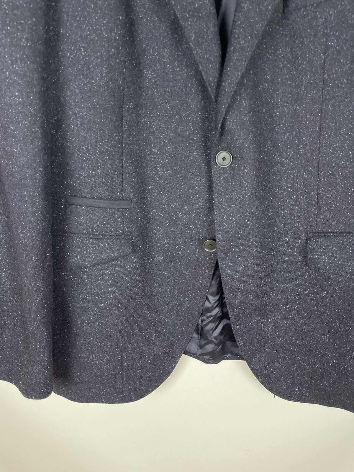 Hugo Boss Hugo Boss wool silk navy dot pattern 2 button blazer coat Size 44R - 6 Thumbnail