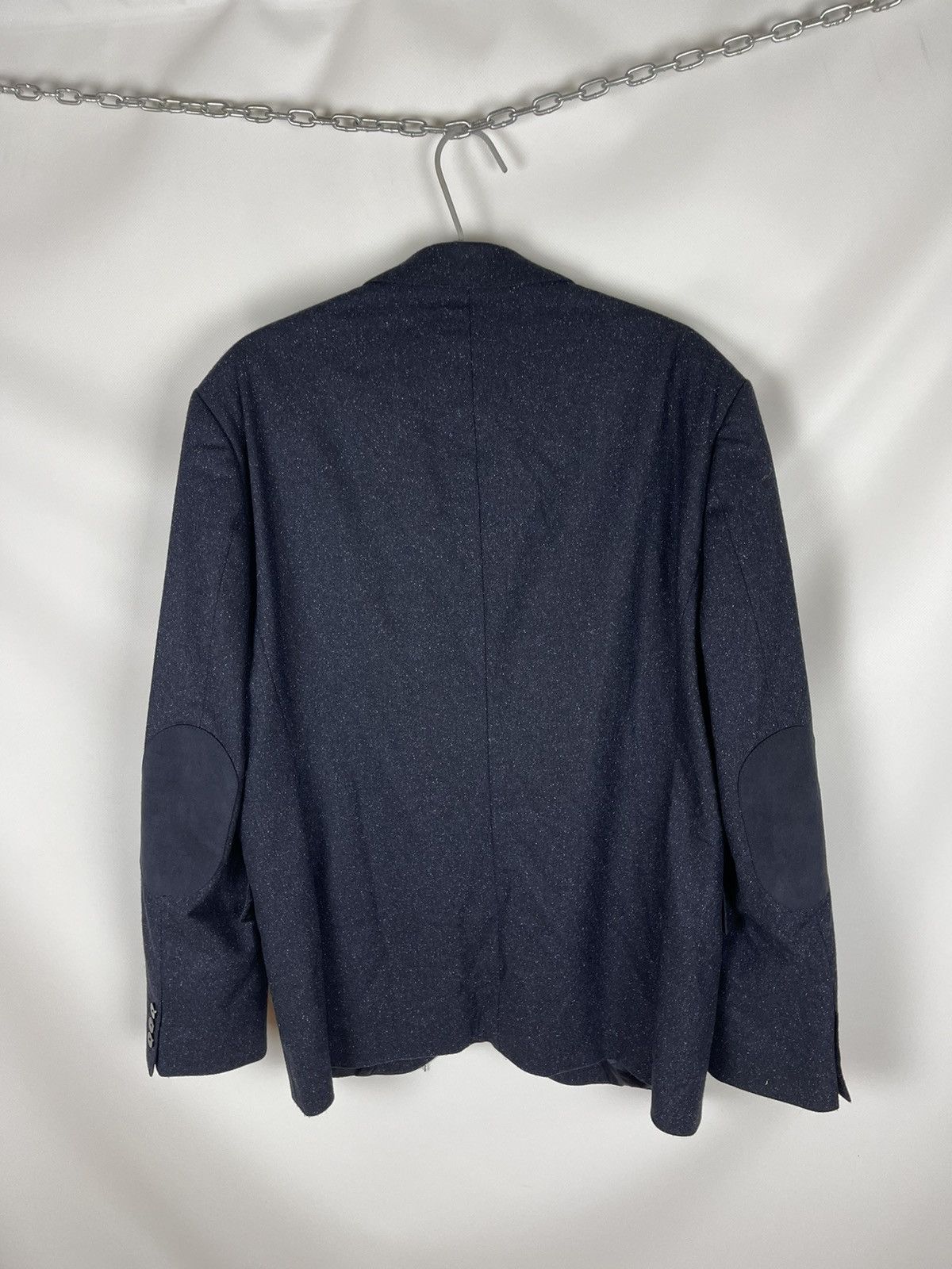 Hugo Boss Hugo Boss wool silk navy dot pattern 2 button blazer coat Size 44R - 14 Thumbnail