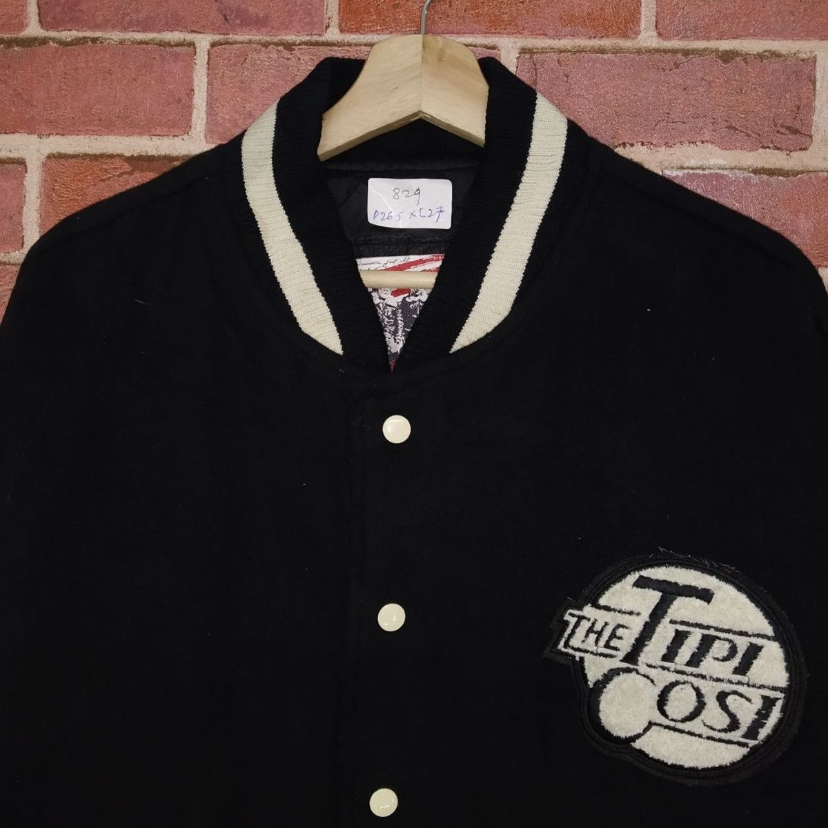 Vintage Rare!! The TIPICOSI American Varsity Leather Sleeve Jacket Size US L / EU 52-54 / 3 - 4 Thumbnail