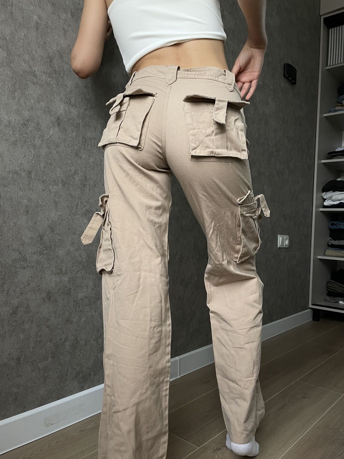 Image of Avant Garde x Military Cargo Pants 90-S in Beige, Women's (Size 30)