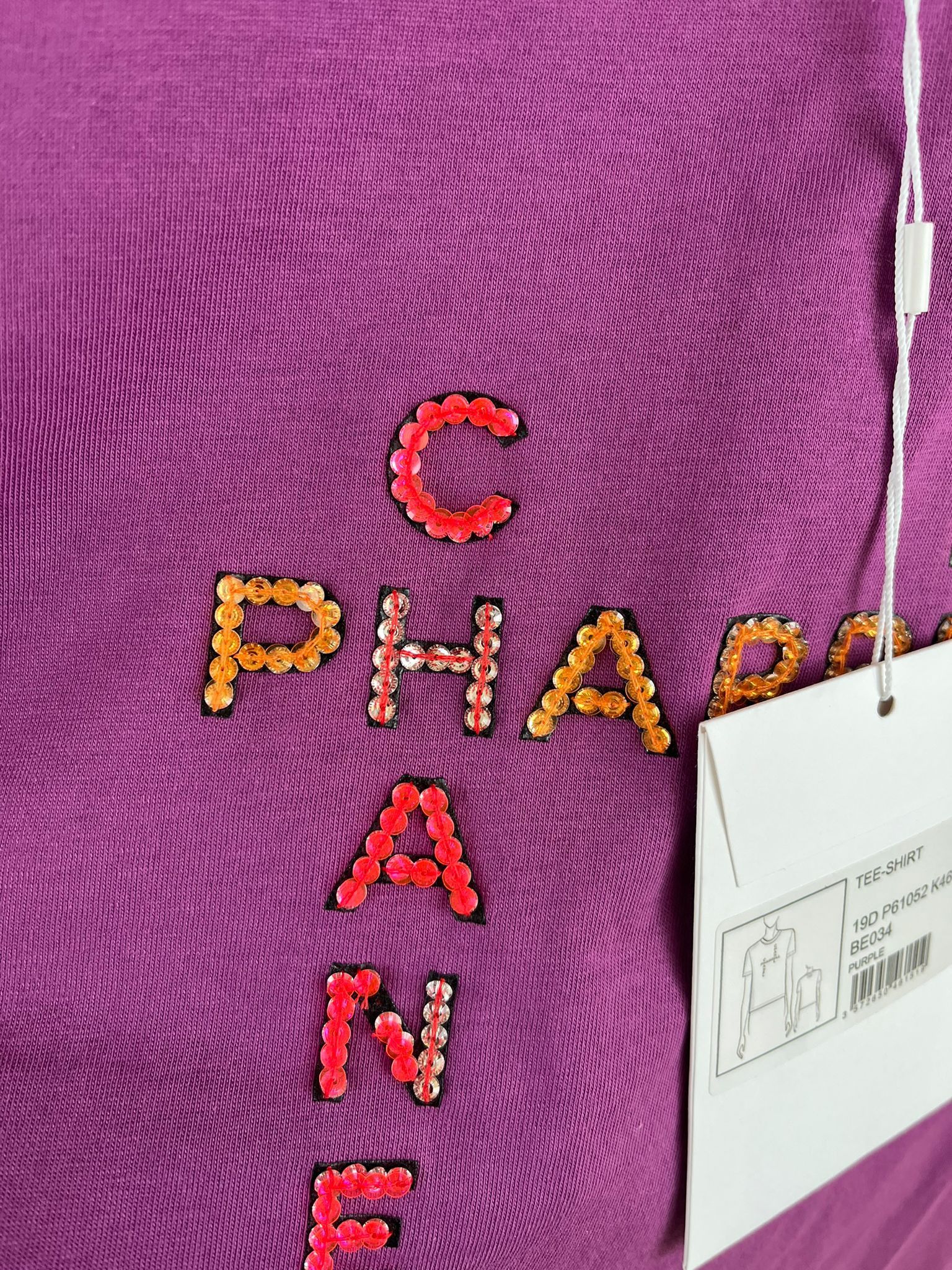 Chanel o1rshd1 Chanel x Pharrell Coco Chanel Logo T-Shirt in Purple Size M / US 6-8 / IT 42-44 - 7 Thumbnail