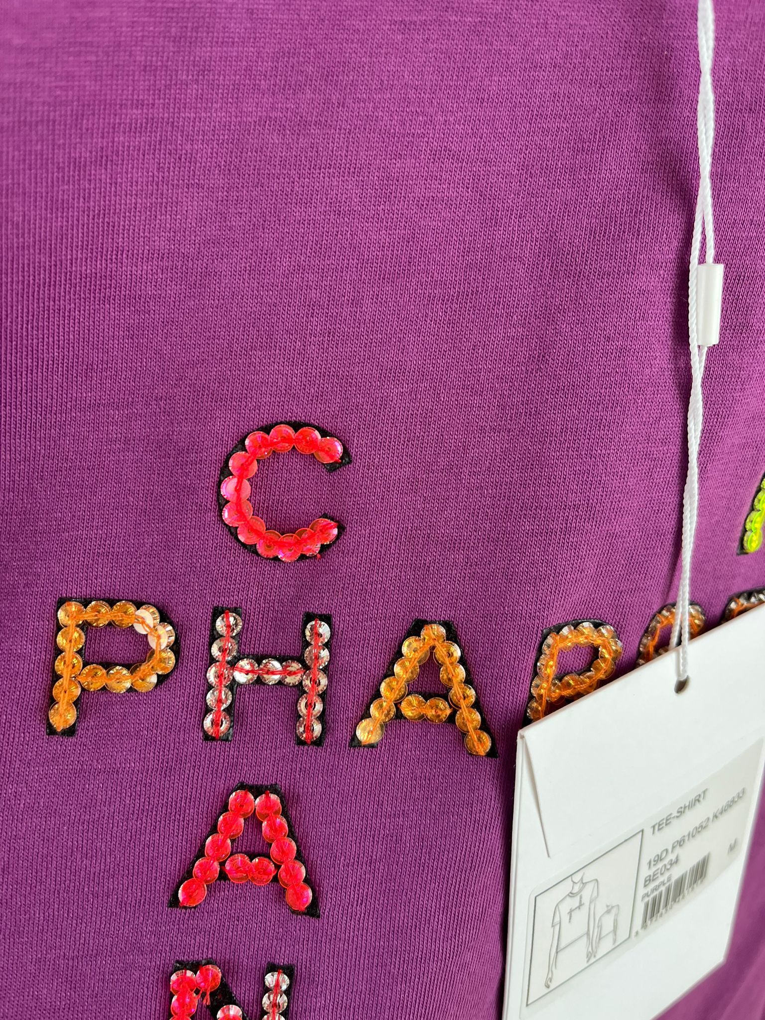 Chanel o1rshd1 Chanel x Pharrell Coco Chanel Logo T-Shirt in Purple Size M / US 6-8 / IT 42-44 - 8 Thumbnail