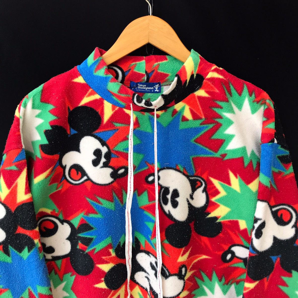 Disney × Mickey Mouse Disney Mickey Mouse Drawstring Fleece Baja Style Sweater Size US M / EU 48-50 / 2 - 2 Thumbnail