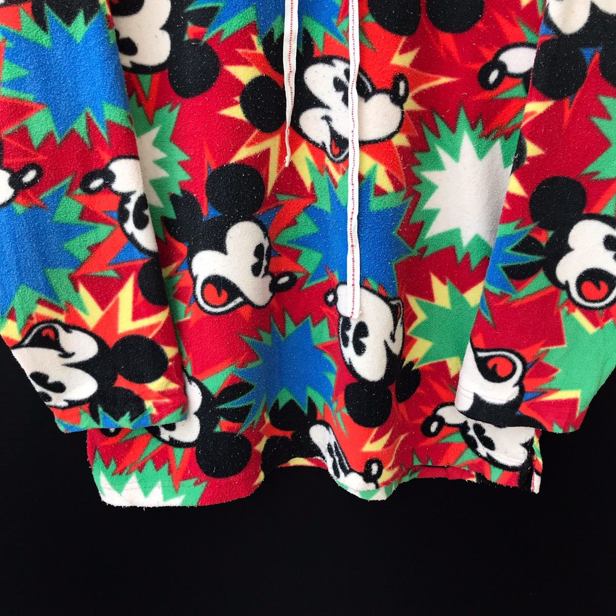 Disney × Mickey Mouse Disney Mickey Mouse Drawstring Fleece Baja Style Sweater Size US M / EU 48-50 / 2 - 4 Thumbnail
