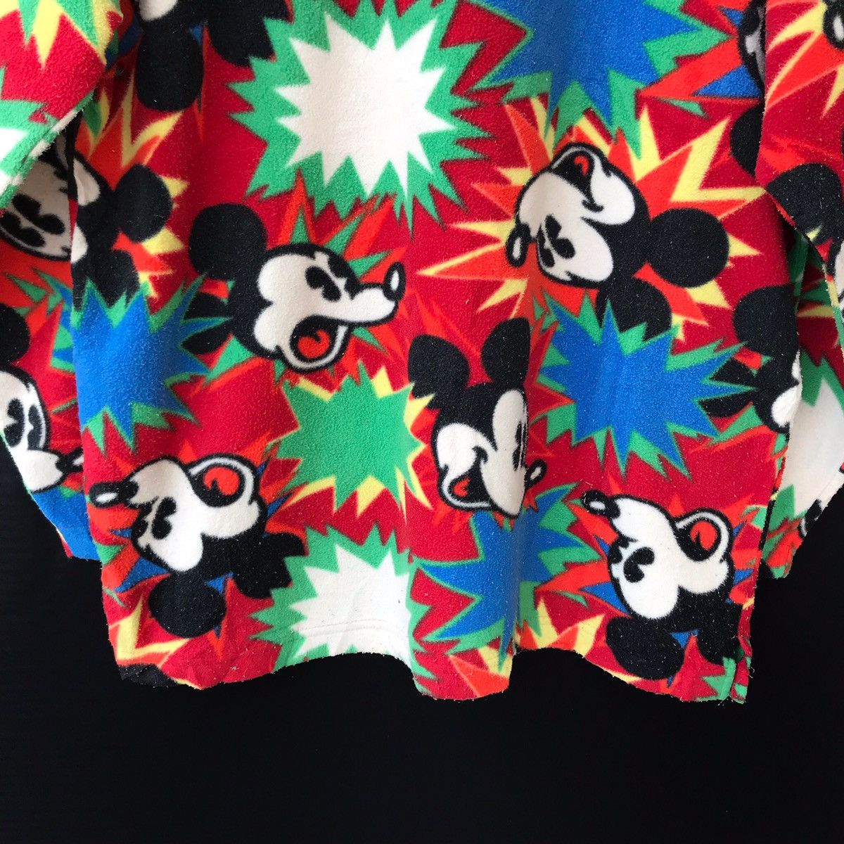 Disney × Mickey Mouse Disney Mickey Mouse Drawstring Fleece Baja Style Sweater Size US M / EU 48-50 / 2 - 7 Thumbnail