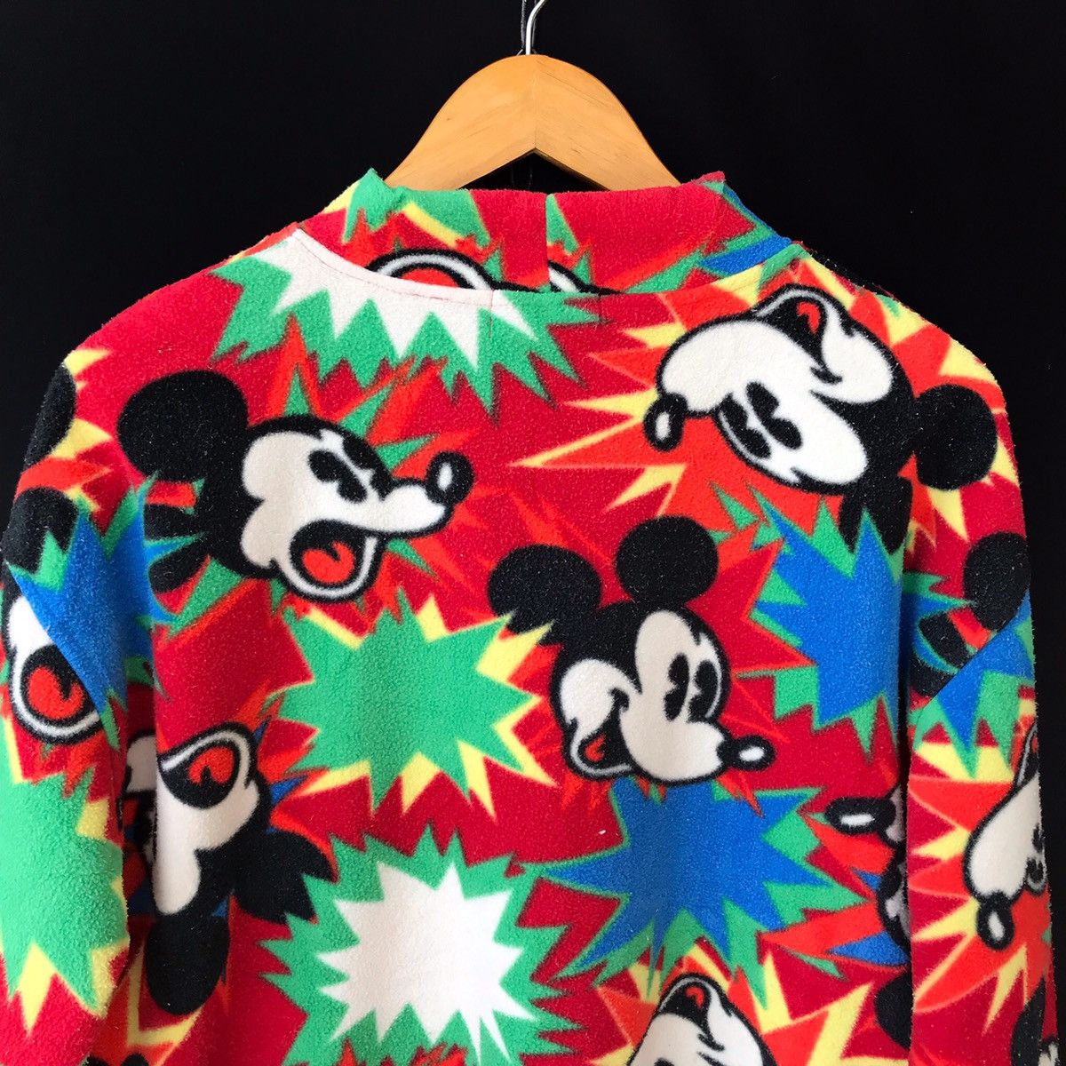 Disney × Mickey Mouse Disney Mickey Mouse Drawstring Fleece Baja Style Sweater Size US M / EU 48-50 / 2 - 6 Thumbnail