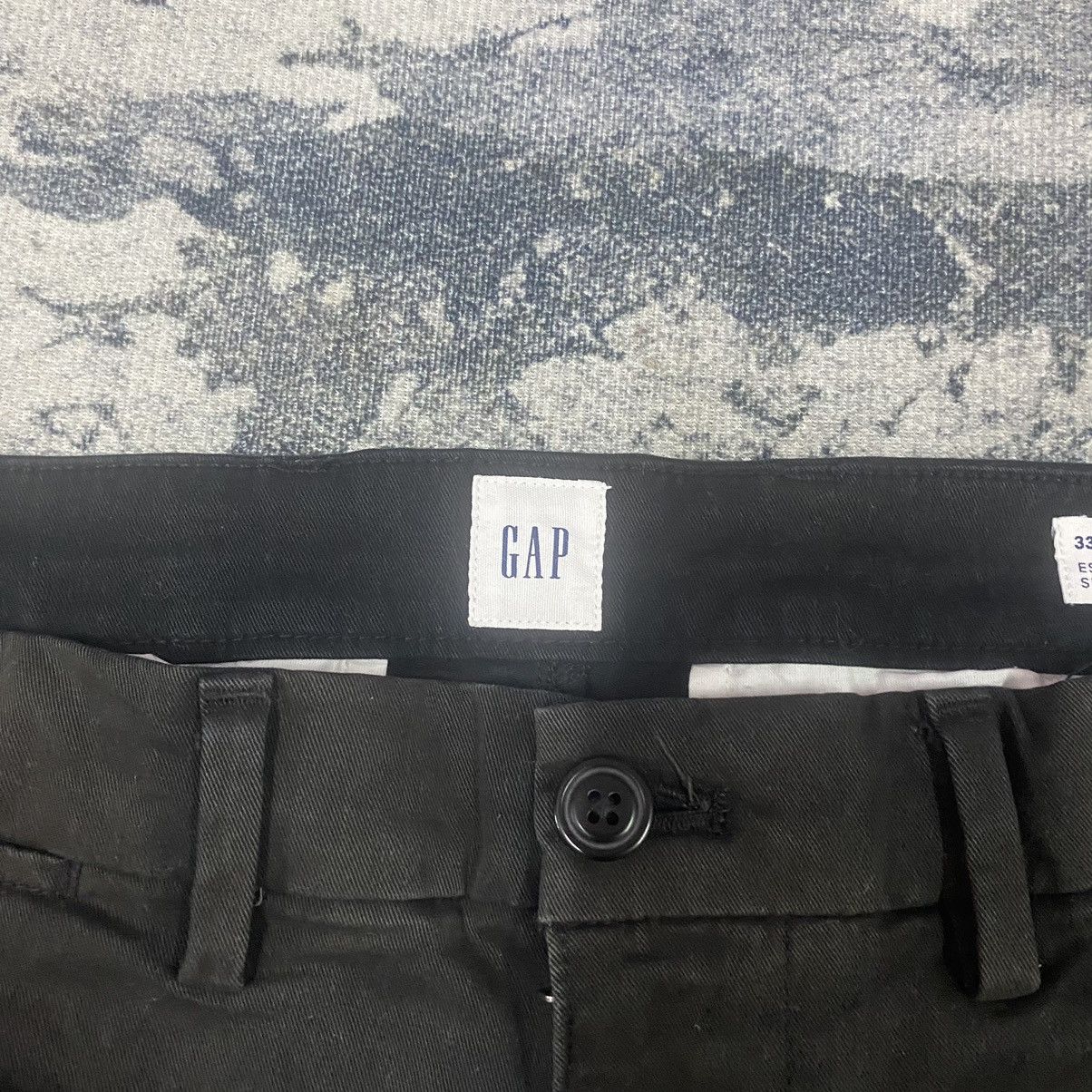 Gap × Japanese Brand Vintage Gap Faded Black Strectable Trousers Chino Pant 33x32 Size US 33 - 4 Thumbnail