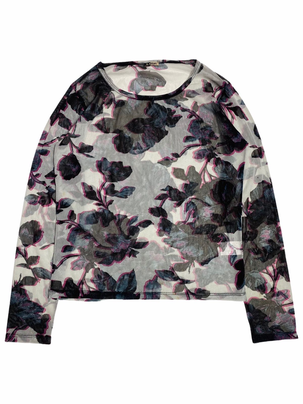 image of Designer Needgone1990S &. £Ycia’ - Color Splash Floral Mestop, Men's (Size Medium)