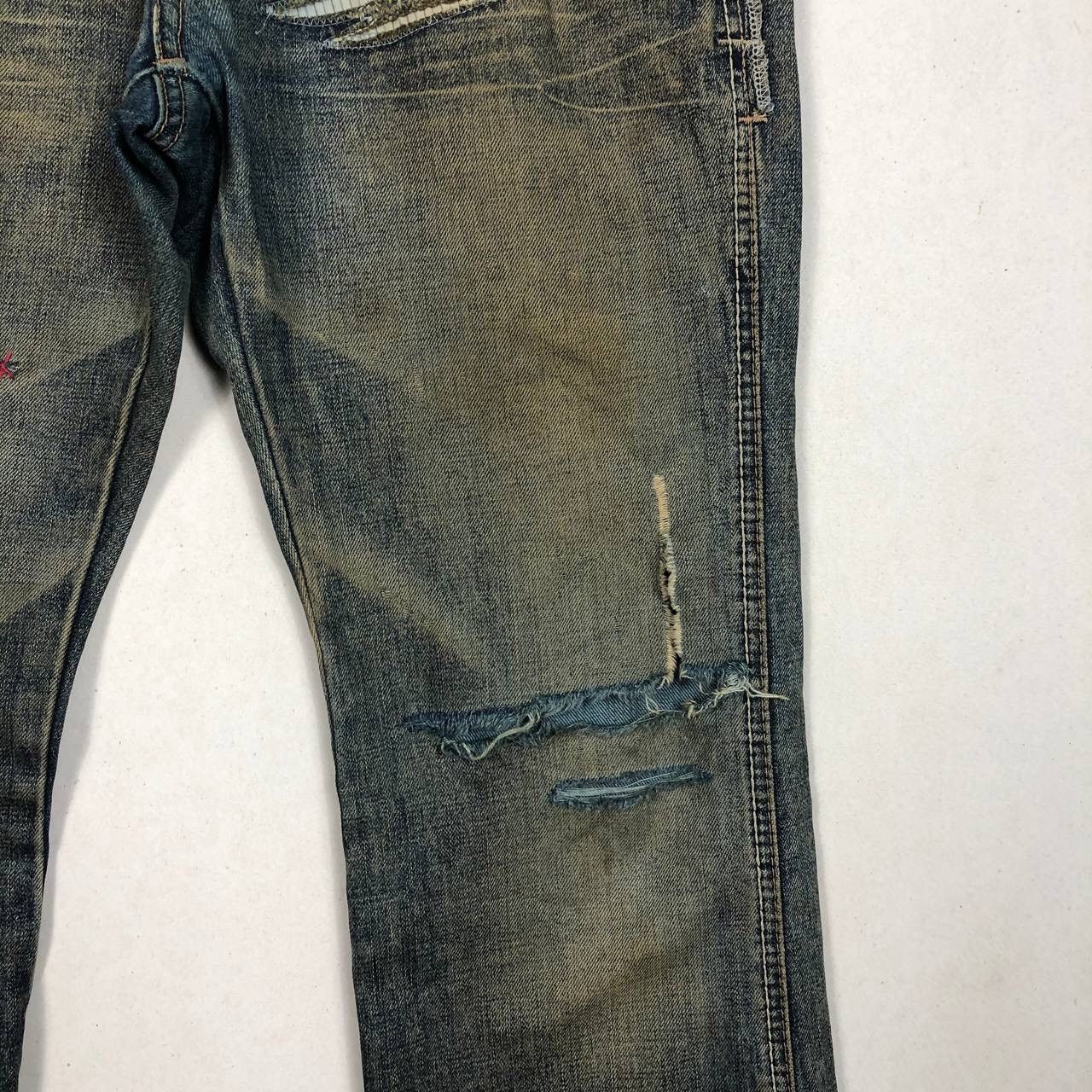 Marithe + Francois Girbaud Distressed Marithe Francois Girbaud Selvedge Destroyed Jeans Size US 32 / EU 48 - 8 Thumbnail